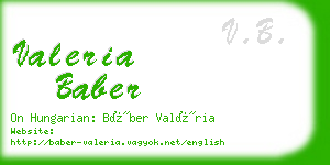 valeria baber business card